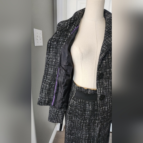 Willi Smith Black and white Skirt Suit - Size Small - Picture 2 of 12